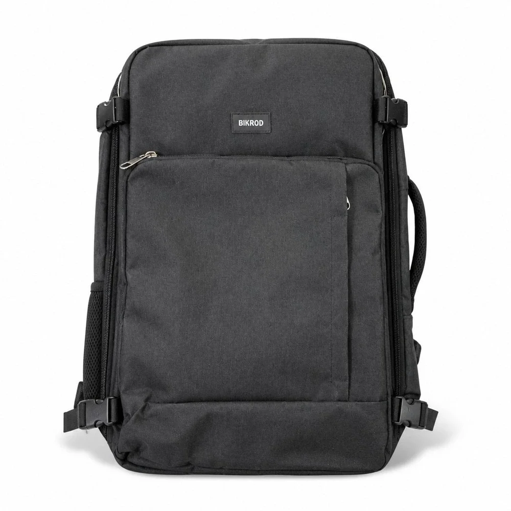 BIKROD Travel Backpack Unisex Large Black Luggage Style Carry On Bag